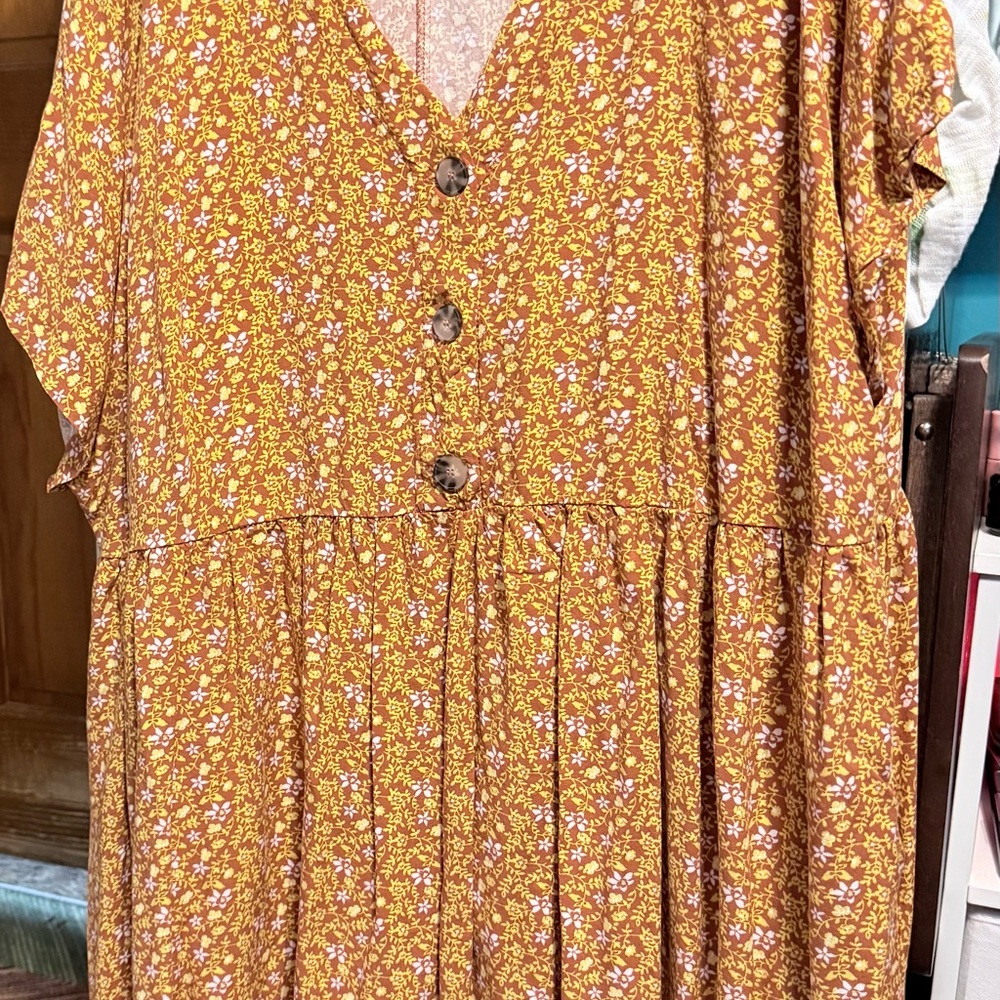 Floral Button-Down Dress